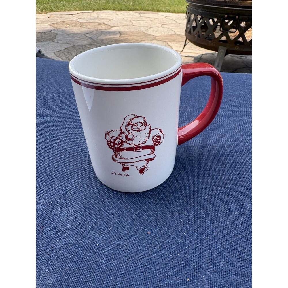 Sur La Table “Ho Ho Ho" Santa Christmas Holiday Ceramic Mug 18 oz